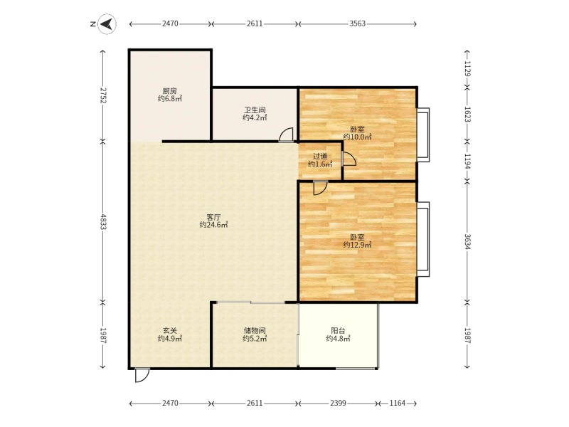 3室2廳1陽(yáng)臺(tái) 云安陽(yáng)光城戶(hù)型圖