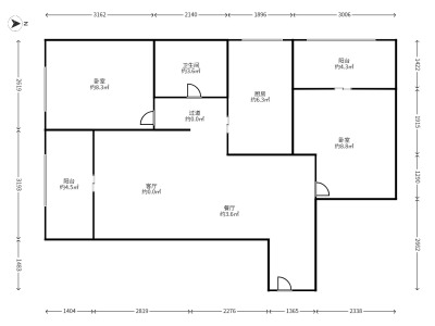 2室2廳1陽臺 七彩之門