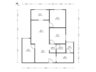 3室2廳1陽臺 金地珺悅
