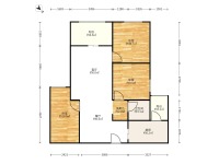 3室2廳1陽(yáng)臺(tái) 金地珺悅戶型圖