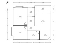 2室2廳1陽臺(tái) 時(shí)光俊園戶型圖