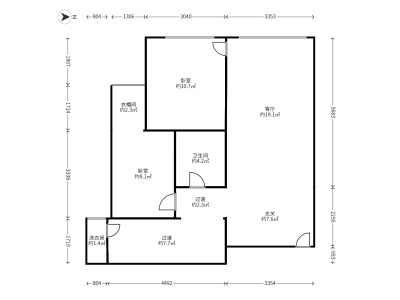 2室1廳 錦悅四季花園小區(qū)