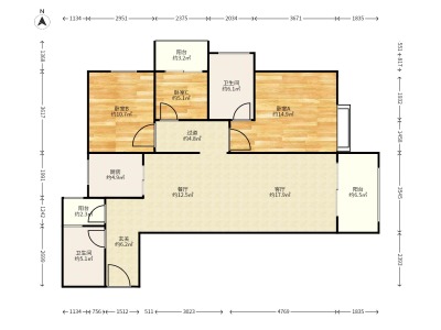 3室2廳2陽臺 俊發(fā)盛唐城星河郡(一期)