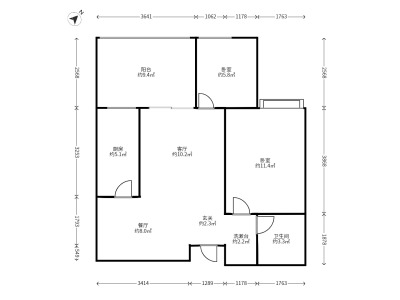 2室2廳1陽(yáng)臺(tái) 金色俊園