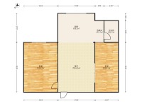 2室1廳1陽(yáng)臺(tái) 機(jī)電裕海小區(qū)（上馬村）戶型圖