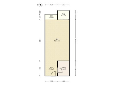 1室1廳1陽(yáng)臺(tái) SOHO俊園
