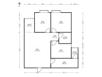 3室2廳1陽臺 金曇花園戶型圖