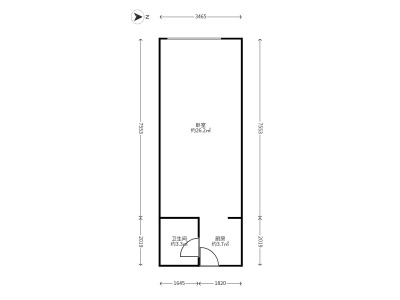 1室1廳1陽(yáng)臺(tái) 天怡峰景