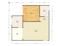 1室1廳1陽臺(tái) 江東鳴翠園東區(qū)戶型圖