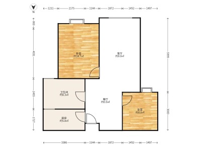 2室2廳1陽臺 筑友雙河灣及第苑