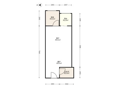 2室1廳1陽(yáng)臺(tái) 理想紅樹(shù)灣