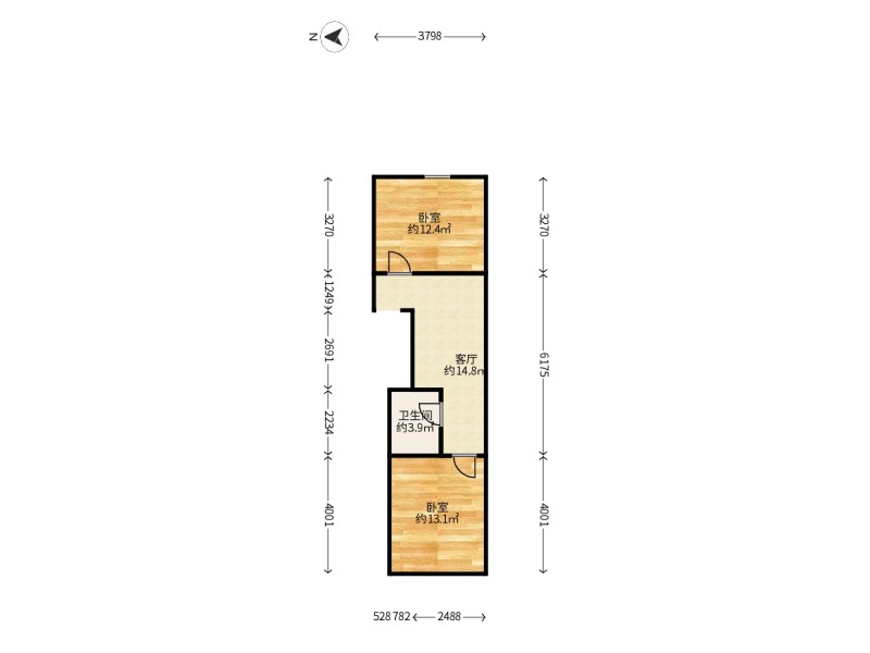 3室2厅 理想红树湾公寓户型图