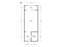 1室1廳1陽臺 溪畔麗景戶型圖