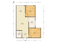 2室1廳 瑞鼎城二期戶型圖