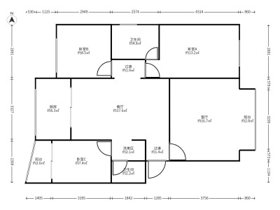 3室2廳1陽(yáng)臺(tái) 美倫花鄉(xiāng)