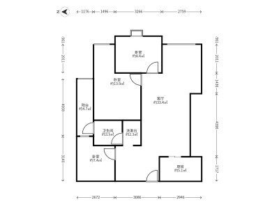 3室2廳1陽臺 鳳凰御景