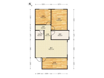 3室2廳 白馬小區(qū)戶型圖