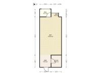 1室1廳1陽臺(tái) SOHO俊園戶型圖