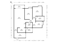 3室2廳2陽(yáng)臺(tái) 金色俊園戶(hù)型圖