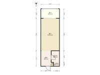 1室1廳1陽臺 龍湖水晶酈城戶型圖