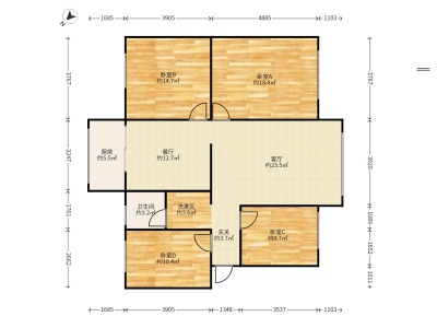 4室2廳1陽臺 月牙塘小區(qū)