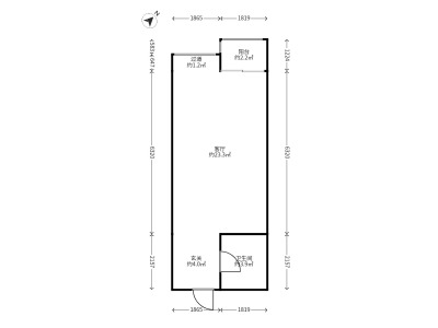 1室1廳1陽臺 SOHO俊園