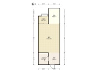 1室1廳1陽(yáng)臺(tái) SOHO俊園戶型圖