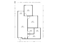 2室2廳1陽(yáng)臺(tái) 俊發(fā)城紫薇苑B區(qū)戶型圖