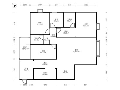 4室3廳2陽臺 金江小區(qū)云苑