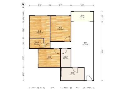 3室2廳1陽臺 新希望希望匯