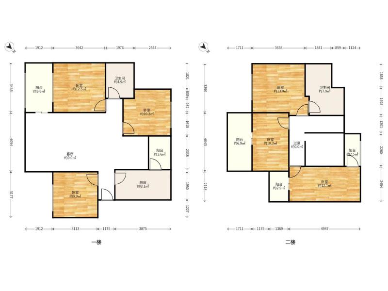 5室2廳2陽臺(tái) 滇池泊屋戶型圖