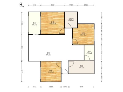 5室2廳2陽臺(tái) 滇池泊屋戶型圖