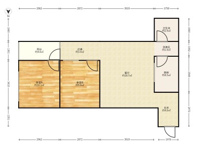 2室2廳1陽臺 江東好世界