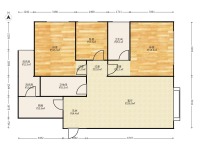 3室2廳1陽(yáng)臺(tái) 俊發(fā)盛唐城戶型圖
