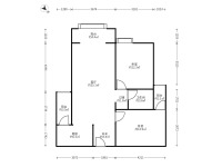 2室2廳1陽臺 俊發(fā)盛唐城星河郡（一期）戶型圖