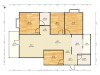 4室2廳2陽臺 經(jīng)典雙城二、三期戶型圖