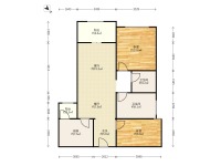 3室2廳1陽臺(tái) 華潤悅府二期戶型圖