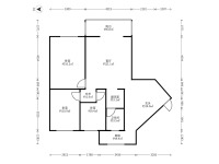 3室2廳1陽(yáng)臺(tái) 金星小區(qū)戶型圖
