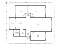 3室2廳1陽臺(tái) 月牙塘小區(qū)戶型圖