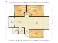 3室2廳1陽臺(tái) 月牙塘小區(qū)戶型圖