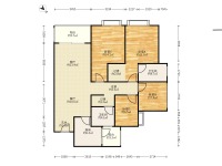 4室2廳1陽(yáng)臺(tái) 萬(wàn)科金域水岸戶型圖