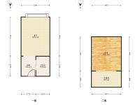 1室2廳1陽臺 中海云著公寓戶型圖