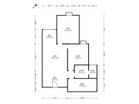 2室1廳1陽(yáng)臺(tái) 紅星國(guó)際晶品戶型圖
