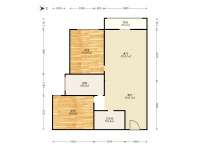 2室2廳1陽臺 廣福城沁福園戶型圖