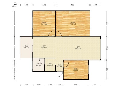 3室2廳1陽臺 月牙塘小區(qū)