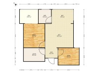 2室2廳1陽(yáng)臺(tái) 春之城戶型圖