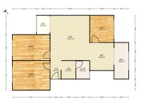 3室2廳1陽臺 金實小區(qū)耀實園戶型圖