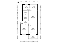 2室2廳1陽臺 紅塔花園戶型圖