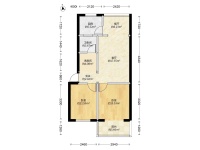 2室2廳1陽臺 紅塔花園戶型圖