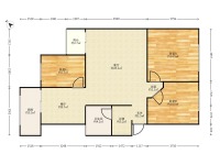 3室2廳1陽(yáng)臺(tái) 金實(shí)小區(qū)戶型圖